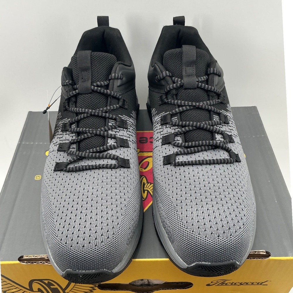 Thorogood Job Fitted Mens Safety Toe Work Shoes Grey Black Low Top Sneaker